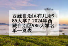 西藏自治区有几所985大学？2024年西藏自治区985大学名单一览表