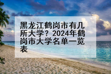 黑龙江鹤岗市有几所大学？2024年鹤岗市大学名单一览表