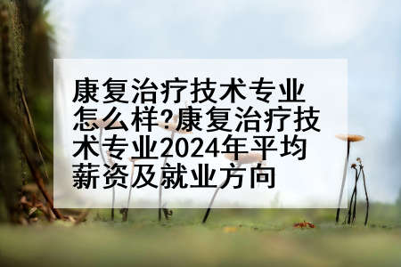 康复治疗技术专业怎么样?康复治疗技术专业2024年平均薪资及就业方向