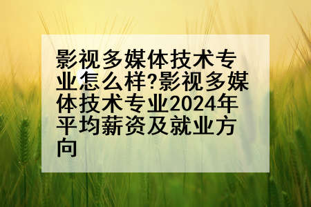 影视多媒体技术专业怎么样?影视多媒体技术专业2024年平均薪资及就业方向