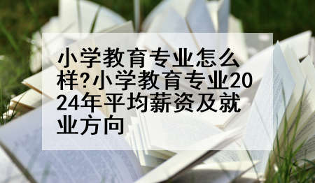 小学教育专业怎么样?小学教育专业2024年平均薪资及就业方向