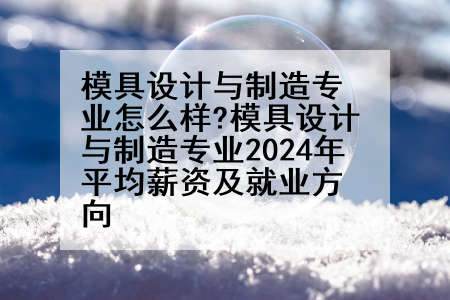模具设计与制造专业怎么样?模具设计与制造专业2024年平均薪资及就业方向