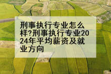 刑事执行专业怎么样?刑事执行专业2024年平均薪资及就业方向