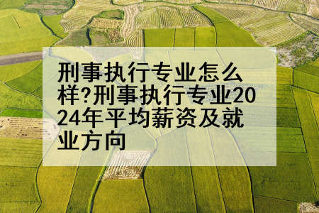 刑事执行专业怎么样?刑事执行专业2024年平均薪资及就业方向