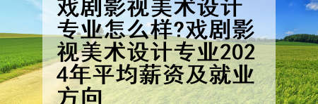 戏剧影视美术设计专业怎么样?戏剧影视美术设计专业2024年平均薪资及就业方向