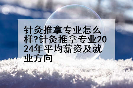 针灸推拿专业怎么样?针灸推拿专业2024年平均薪资及就业方向