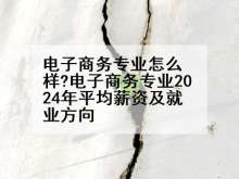 电子商务专业怎么样?电子商务专业2024年平均薪资及就业方向