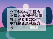 分子科学与工程专业怎么样?分子科学与工程专业2024年平均薪资及就业方向