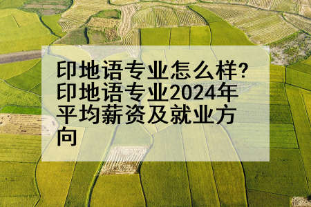 印地语专业怎么样?印地语专业2024年平均薪资及就业方向