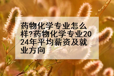 药物化学专业怎么样?药物化学专业2024年平均薪资及就业方向