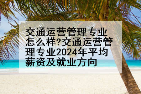 交通运营管理专业怎么样?交通运营管理专业2024年平均薪资及就业方向