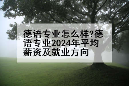 德语专业怎么样?德语专业2024年平均薪资及就业方向