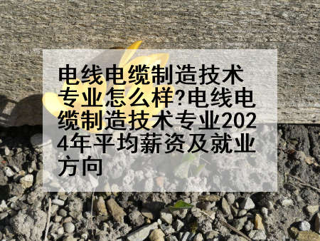 电线电缆制造技术专业怎么样?电线电缆制造技术专业2024年平均薪资及就业方向