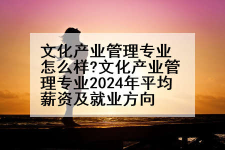 文化产业管理专业怎么样?文化产业管理专业2024年平均薪资及就业方向