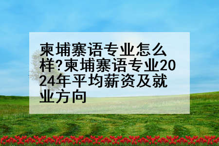 柬埔寨语专业怎么样?柬埔寨语专业2024年平均薪资及就业方向