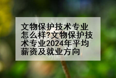 文物保护技术专业怎么样?文物保护技术专业2024年平均薪资及就业方向