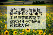 电气工程与智能控制专业怎么样?电气工程与智能控制专业2024年平均薪资及就业方向