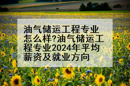 油气储运工程专业怎么样?油气储运工程专业2024年平均薪资及就业方向