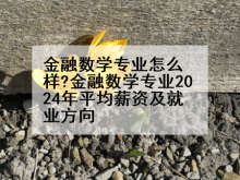 金融数学专业怎么样?金融数学专业2024年平均薪资及就业方向