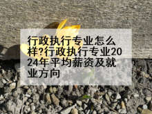 行政执行专业怎么样?行政执行专业2024年平均薪资及就业方向