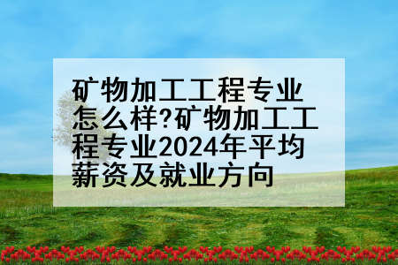 矿物加工工程专业怎么样?矿物加工工程专业2024年平均薪资及就业方向