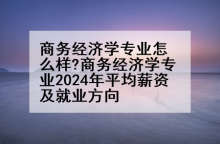 商务经济学专业怎么样?商务经济学专业2024年平均薪资及就业方向