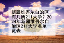 新疆维吾尔自治区有几所211大学？2024年新疆维吾尔自治区211大学名单一览表