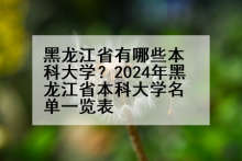 黑龙江省有哪些本科大学？2024年黑龙江省本科大学名单一览表