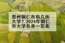 贵州铜仁市有几所大学？2024年铜仁市大学名单一览表