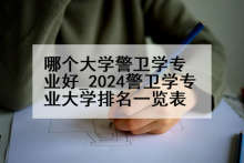 哪个大学警卫学专业好_2024警卫学专业大学排名一览表