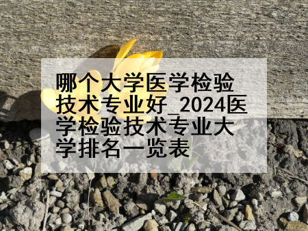 哪个大学医学检验技术专业好_2024医学检验技术专业大学排名一览表