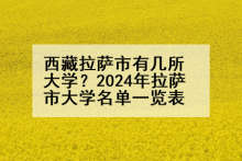 西藏拉萨市有几所大学？2024年拉萨市大学名单一览表