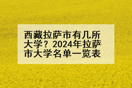 西藏拉萨市有几所大学？2024年拉萨市大学名单一览表