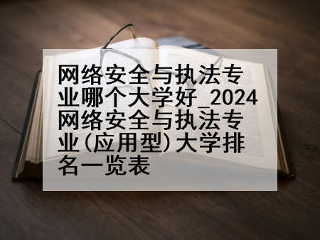 网络安全与执法专业哪个大学好_2024网络安全与执法专业(应用型)大学排名一览表